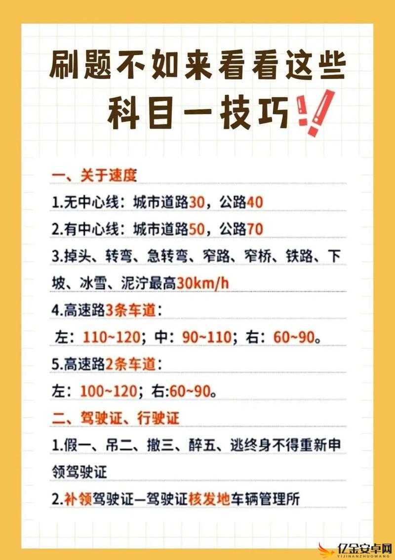 王牌竞速C级驾照科目1全面解析与答案攻略，助你一次通过考试！